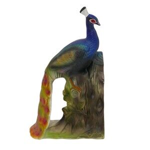 Pacific Japan Colorful Ceramic Peacock Figurine